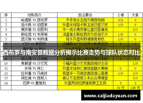 西布罗与南安普数据分析揭示比赛走势与球队状态对比